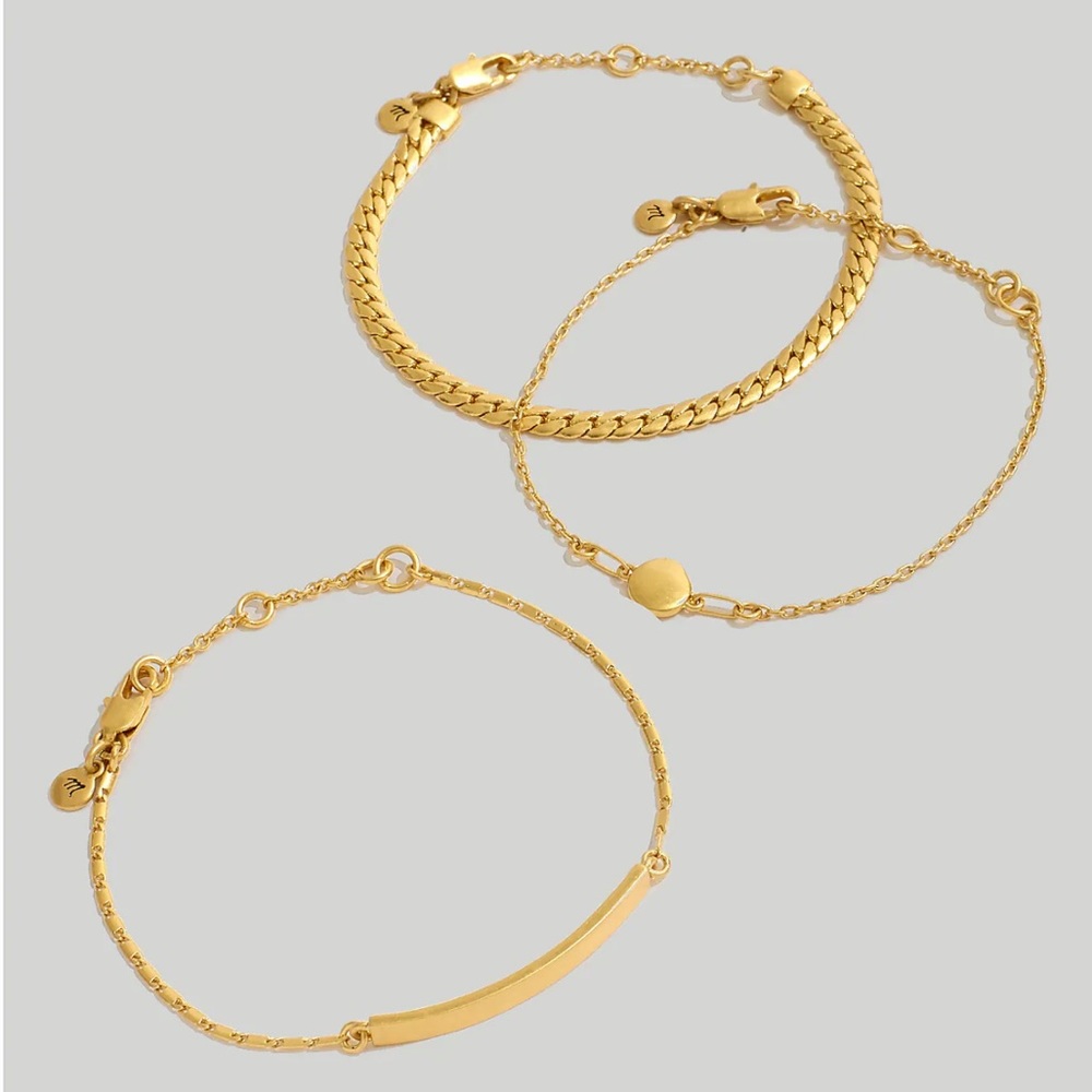 Madewell Three-Pack Chain Bracelet Set